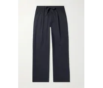 Birkenstock Pantaloni da pigiama a gamba dritta in popeline di cotone biologico con pinces