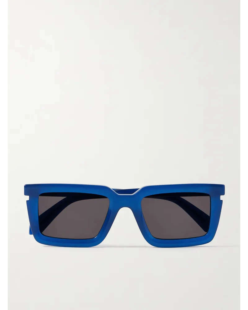 OFF-WHITE Occhiali da sole in acetato con montatura quadrata Tucson Blu