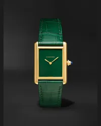 Cartier Orologio a carica manuale 25,5 mm in oro 18 carati con cinturino in pelle di alligatore Tank Louis , N. rif. WGTA0191 Verde