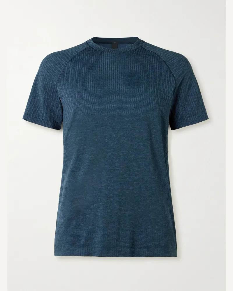 LULULEMON T-shirt in jersey stretch Metal Vent Tech 2.5 Blu