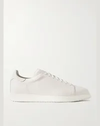 Brunello Cucinelli Sneakers in pelle pieno fiore Bianco