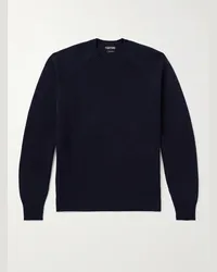 Tom Ford Pullover misto cashmere e lana Blu