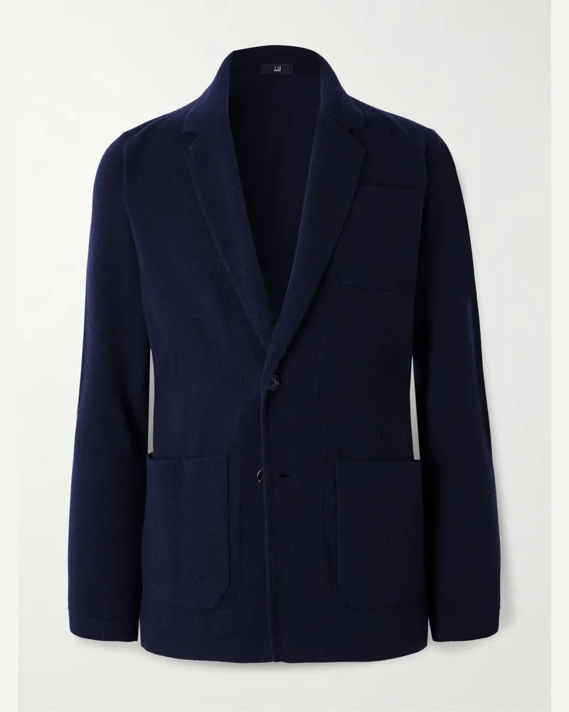 Dunhill Cardigan in misto lana e cashmere Blu