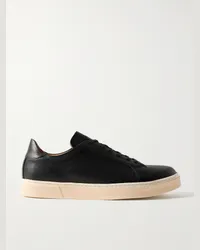 George Cleverley Sneakers in pelle pieno fiore Jack II Nero