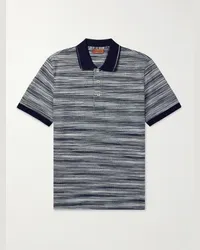 Missoni Polo in cotone piqué space-dye Blu