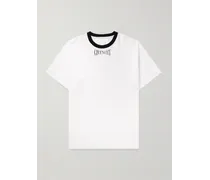 Givenchy T-shirt in jersey di cotone con logo Bianco