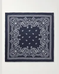 Givenchy Bandana in cotone con stampa paisley Blu