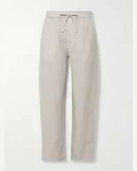 Rag & Bone Pantaloni a gamba dritta in lino con coulisse Bradford Grigio