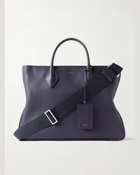 Ferragamo Tote bag in pelle testurizzata Blu