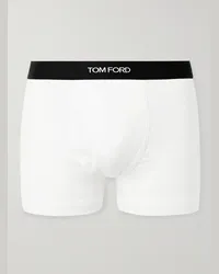 Tom Ford Boxer in misto cotone e modal stretch Bianco