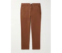 Pantaloni chino slim-fit a gamba dritta in twill di misto cotone