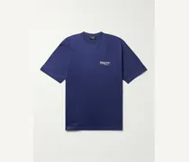 T-shirt oversize in jersey di cotone con logo stampato