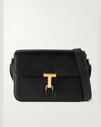 Tom Ford Borsa a tracolla in pelle testurizzata Nero