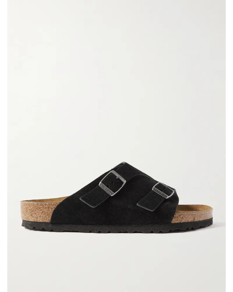 Birkenstock Sandali in camoscio Zürich Nero