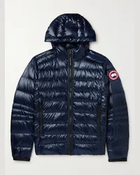 Canada Goose Piumino con cappuccio slim-fit in nylon ripstop riciclato Crofton Blu