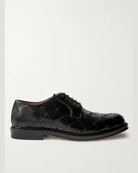 Bottega Veneta Scarpe derby in pelle con motivo Intrecciato Nero