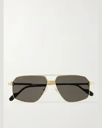 Cartier Occhiali da sole in metallo dorato stile aviator Oro