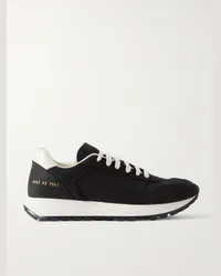 Common Projects Sneakers in nubuck traforato con finiture in pelle Track Premium Nero