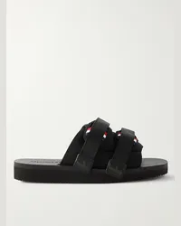 Moncler Slide in nylon e gomma Nero