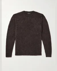 Beams Plus Pullover in misto mohair Marrone