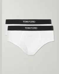 Tom Ford Confezione da due slip in misto cotone e modal stretch Bianco