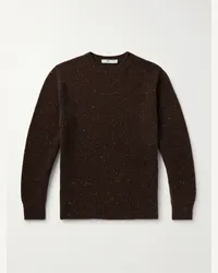 Inis Meáin Pullover in misto lana merino Donegal e cashmere Marrone