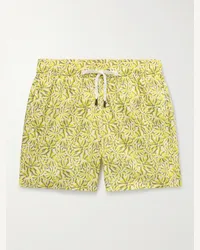 Onia Shorts da mare medi a gamba dritta stampati Charles Giallo