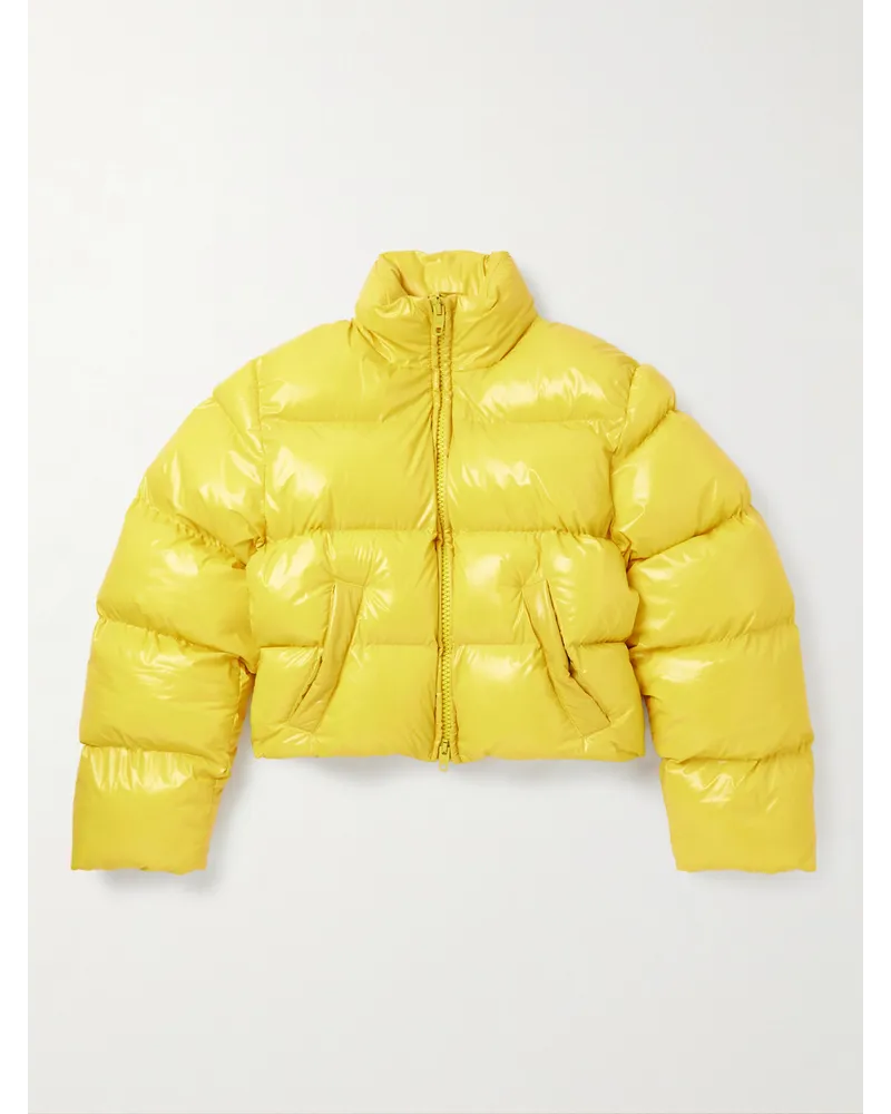 Balenciaga Giacca cropped in shell imbottito Giallo