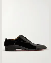 Christian Louboutin Greggo Patent-Leather Oxford Shoes Nero