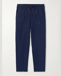 Ralph Lauren Pantaloni a gamba dritta in lino con coulisse Blu