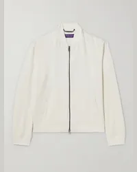 Ralph Lauren Bomber in gabardine di seta Drayton Neutri