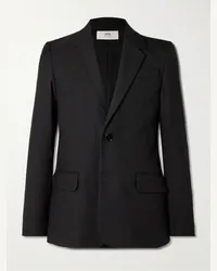 AMI Paris Blazer in twill di lana Nero