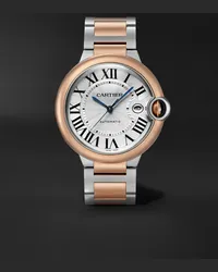 Cartier Orologio automatico 42 mm in oro rosa 18 carati e acciaio inossidabile Ballon Bleu De , N. rif. W2BB0034 Bianco