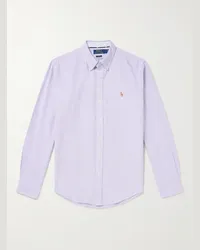 Ralph Lauren Camicia in cotone Oxford con collo button-down Viola