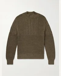 RRL Pullover in cotone con collo a lupetto Verde