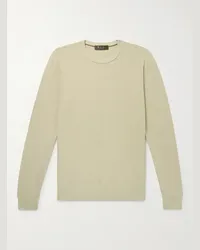 Loro Piana Pullover in misto cotone e seta piqué Verde