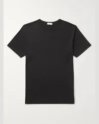 Sunspel T-shirt slim-fit in jersey di cotone Nero