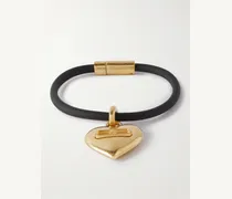 Gold-Tone and Rubber Bracelet