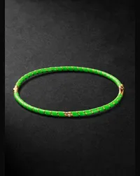 Yvonne Léon Bracciale in oro e smalto con diamanti Verde