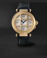 Cartier Orologio automatico 41 mm in oro 18 carati con cinturino in alligatore Pasha de  Grille, N. rif. WGPA0019 Oro