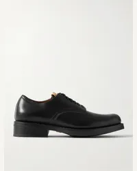 Visvim Scarpe derby in pelle con logo Galvin Nero