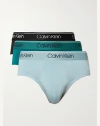 Calvin Klein Confezione da tre slip in jersey stretch Blu