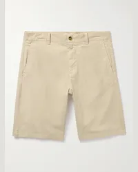 NN 07 Shorts a gamba dritta in twill di misto cotone biologico spazzolato Crown 1090 Neutri