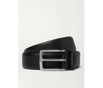 Cintura in pelle nera, 3 cm