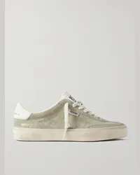 Golden Goose Sneakers in camoscio con finiture in pelle effetto consumato Soul-Star Neutri