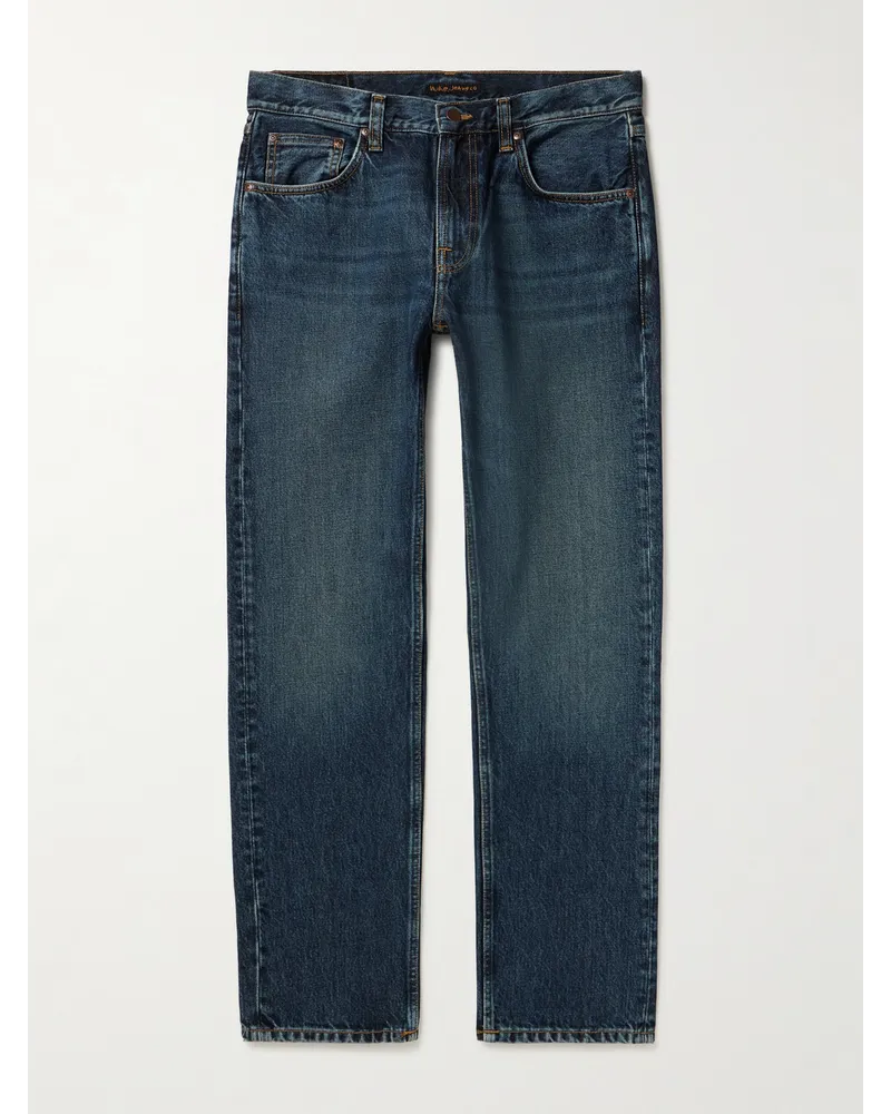 Nudie Jeans Jeans slim-fit a gamba dritta Gritty Jackson Blu