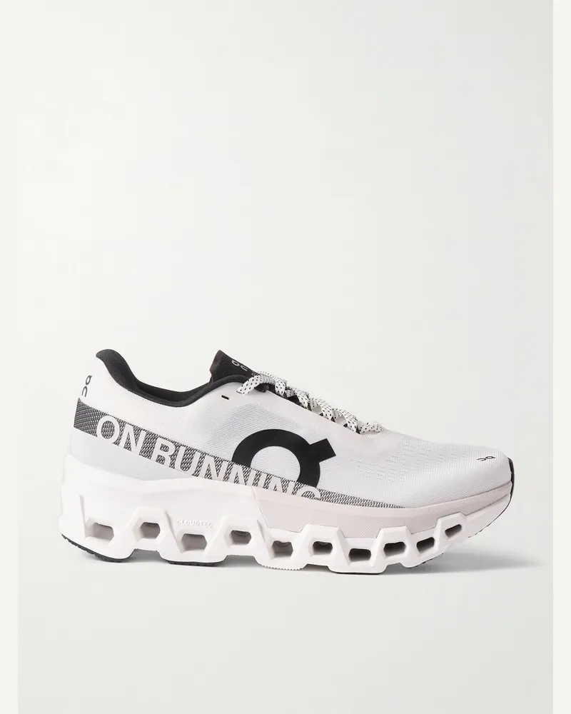 ON Running Sneakers da running in mesh c finiture in gomma Cloudmonster 2 Bianco