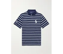 Polo in jersey stretch a righe con applicazione e logo ricamato Wimbledon