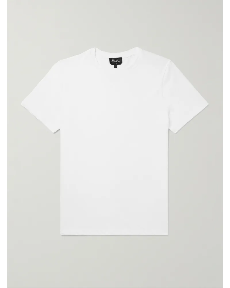A.P.C. T-shirt in jersey di cotone Jimmy Bianco