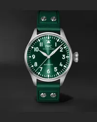 IWC Orologio automatico 43 mm in acciaio inossidabile con cinturino in gomma Big Pilot’s, N. rif. IW329306 Verde